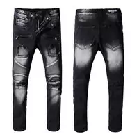 balmain slim-fit biker jeans fashion black white